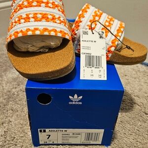 WOMEN'S ADIDAS ADILETTE PRINT SLIDE SANDALS